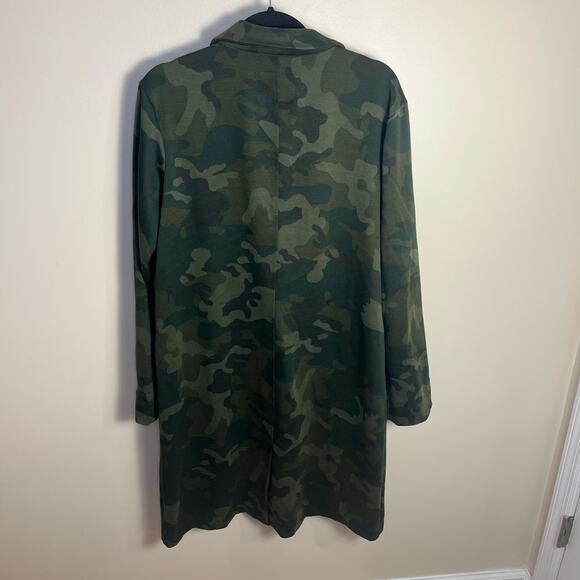 Sanctuary Olive Green Camo Long Utility Jacket Women’s Size Medium - Picture 6 of 8
